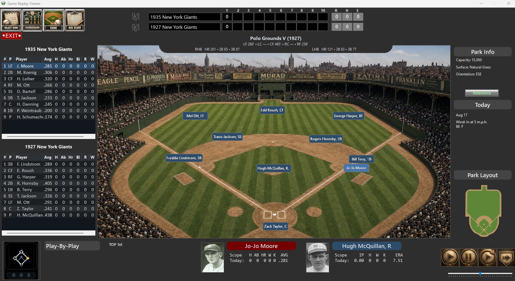 Nostalgia Sim Baseball 2027 game replay
