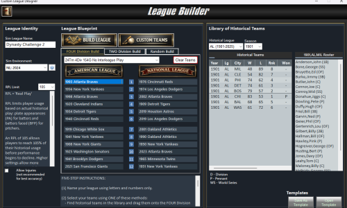League Designer